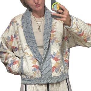 Blank NYC quilted denim lightweight bomber trucker NWT